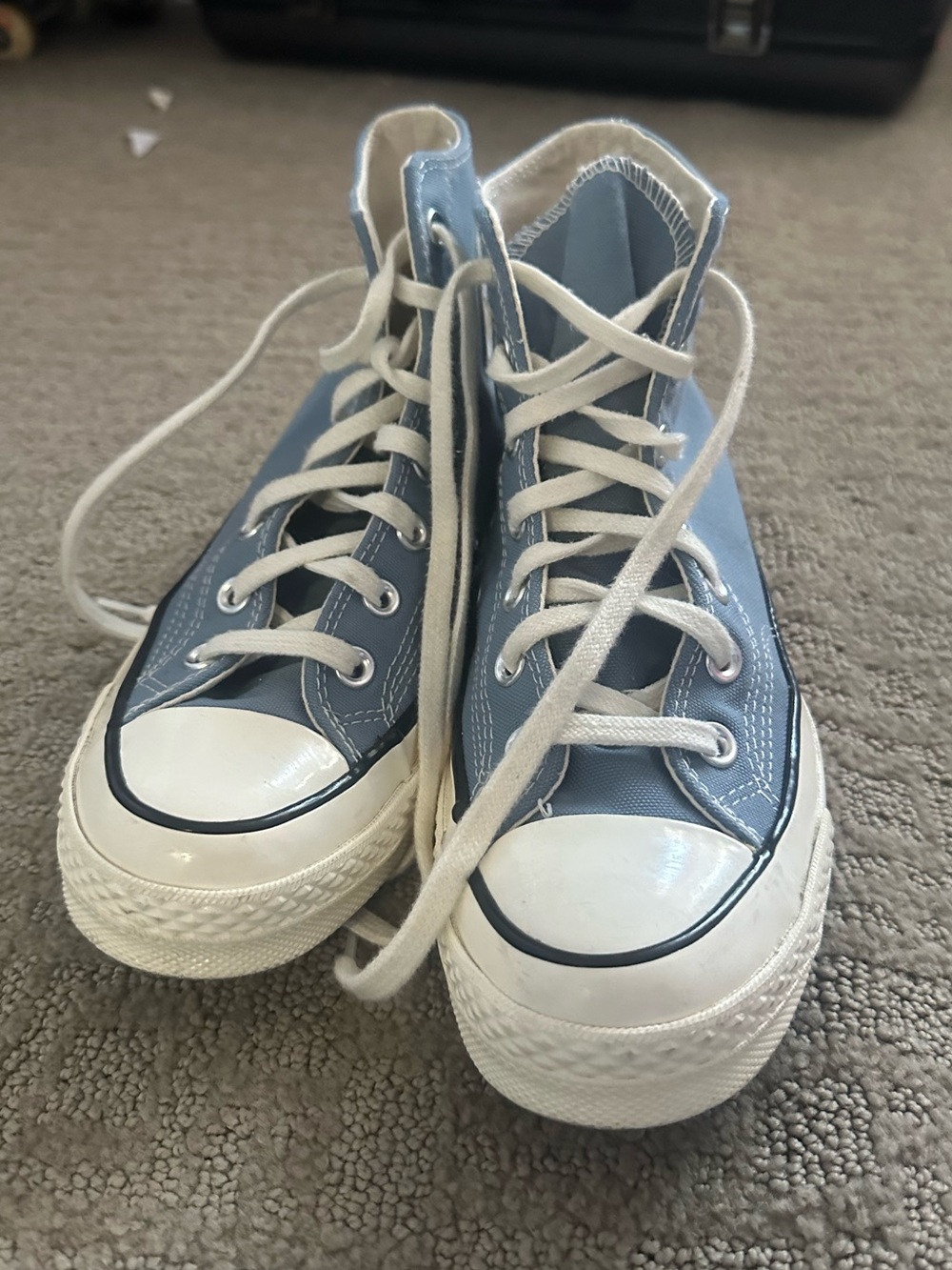 Converse  High-Top Sneakers in Light Blue and White